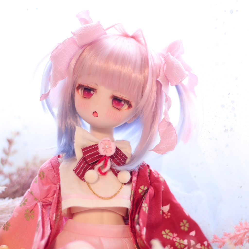 【受付終了展示】【麗か】細ツインテール インテーク 2色ミックス レイヤーカットボブ