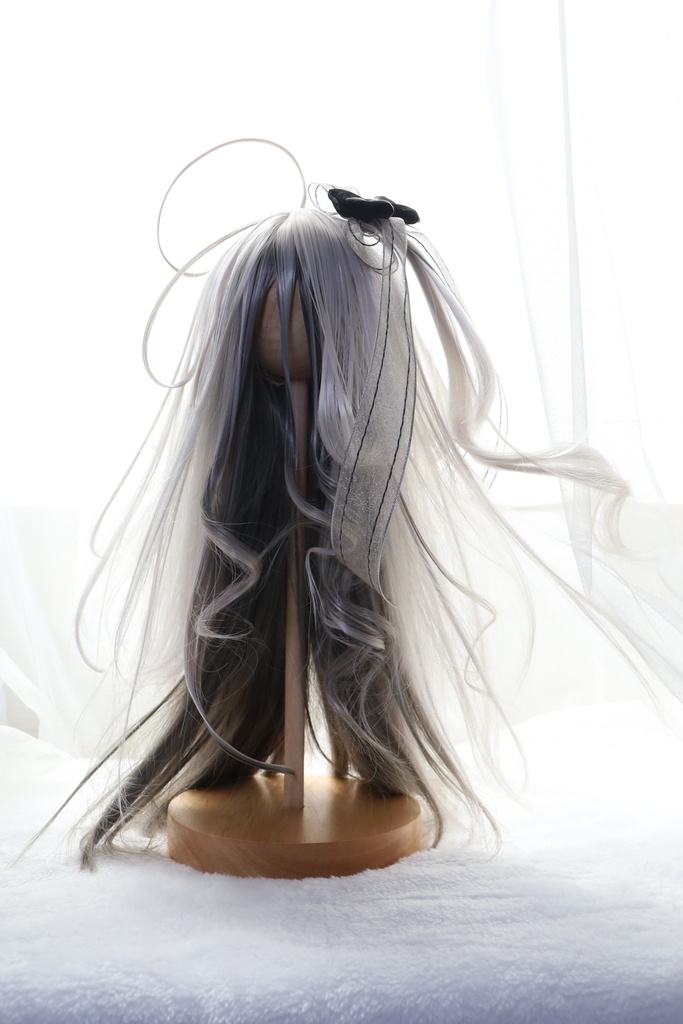 【受注】5段ウルフレイヤー ロングゆるカール 1/3ドール用 9インチ ドールウィッグ 在庫素材有