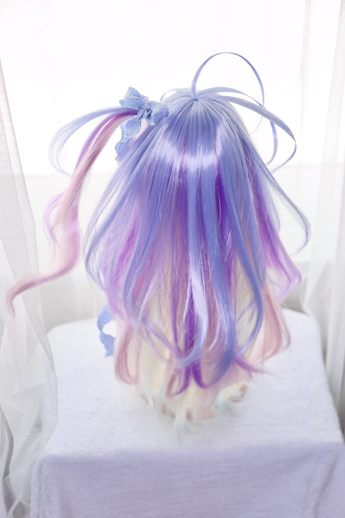 【受注】5段ウルフレイヤー ロングゆるカール 1/3ドール用 9インチ ドールウィッグ 在庫素材有