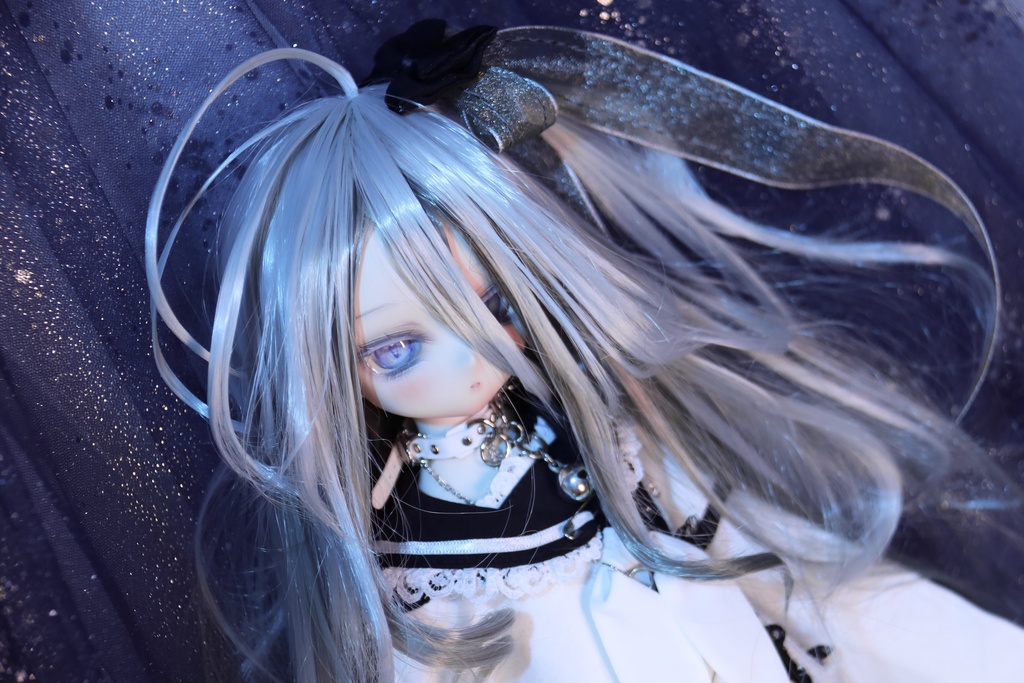 【受注】5段ウルフレイヤー ロングゆるカール 1/3ドール用 9インチ ドールウィッグ 在庫素材有