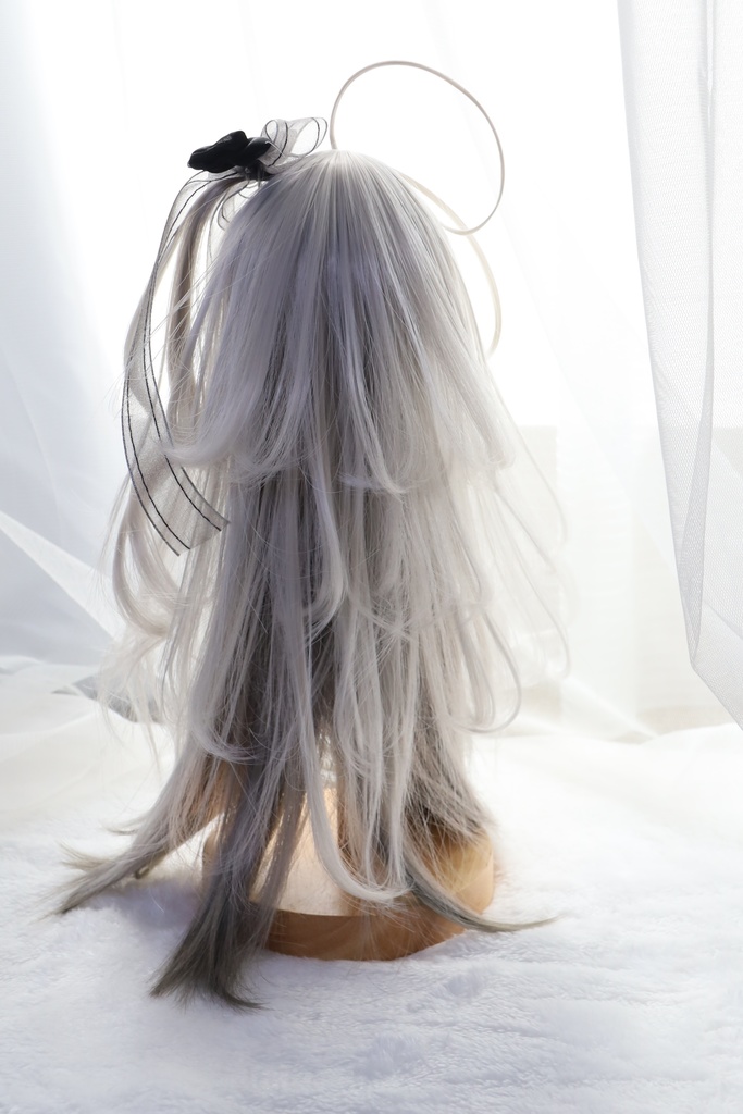 【受注】5段ウルフレイヤー ロングゆるカール 1/3ドール用 9インチ ドールウィッグ 在庫素材有