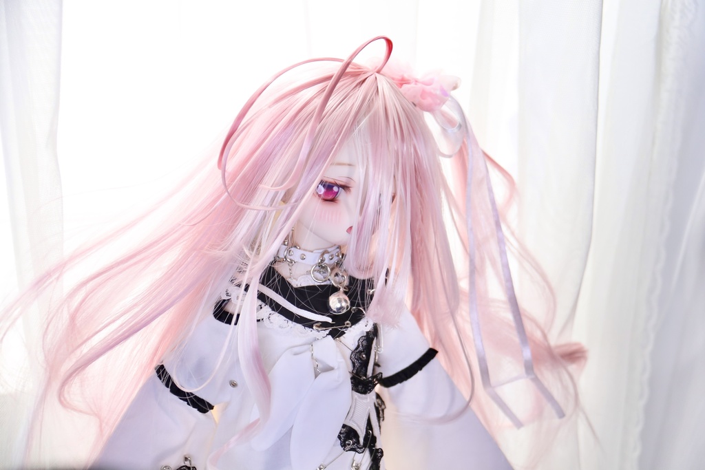 【受注】5段ウルフレイヤー ロングゆるカール 1/3ドール用 9インチ ドールウィッグ 在庫素材有