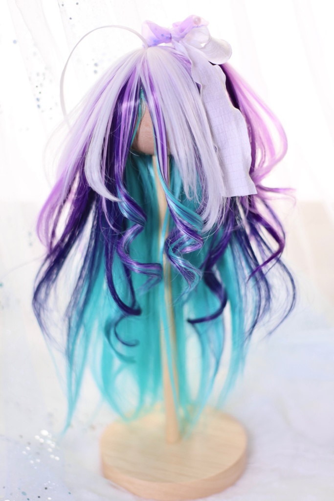 【受注】5段ウルフレイヤー ロングゆるカール 1/3ドール用 9インチ ドールウィッグ 在庫素材有