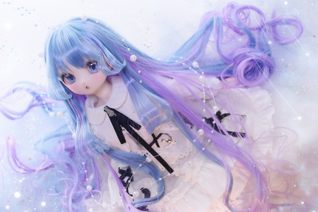 【展示】【海妖姫】1/3 9.5インチ オリジナル前髪造形 ドールウィッグ