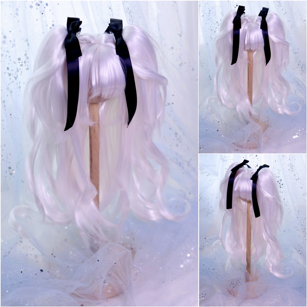 【即発送】ツーサイドアップツインテール 1/3ドールウィッグ 9インチ