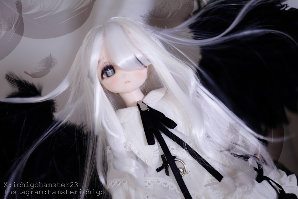 【即発送】ツーサイドアップツインテール 1/3ドールウィッグ 9インチ