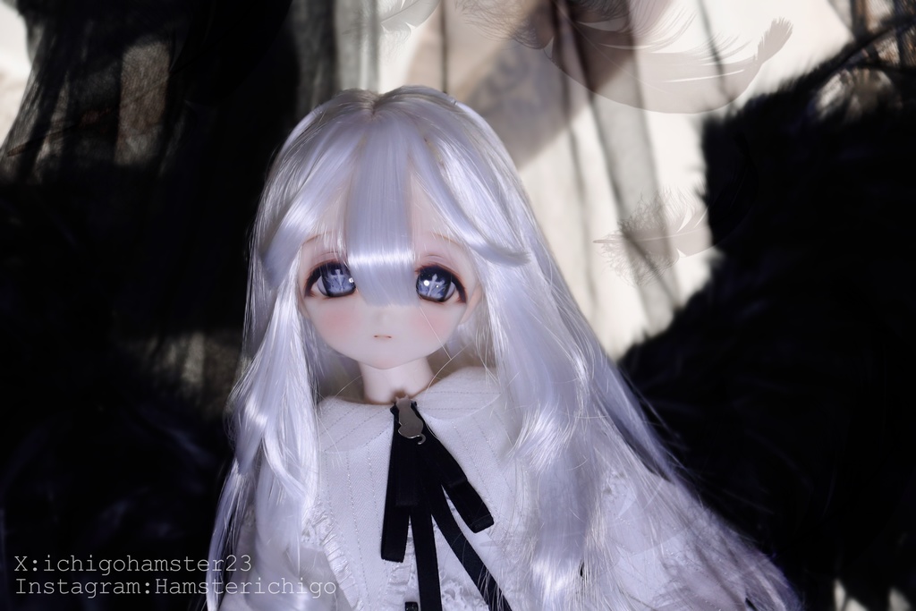 【即発送】ツーサイドアップツインテール 1/3ドールウィッグ 9インチ