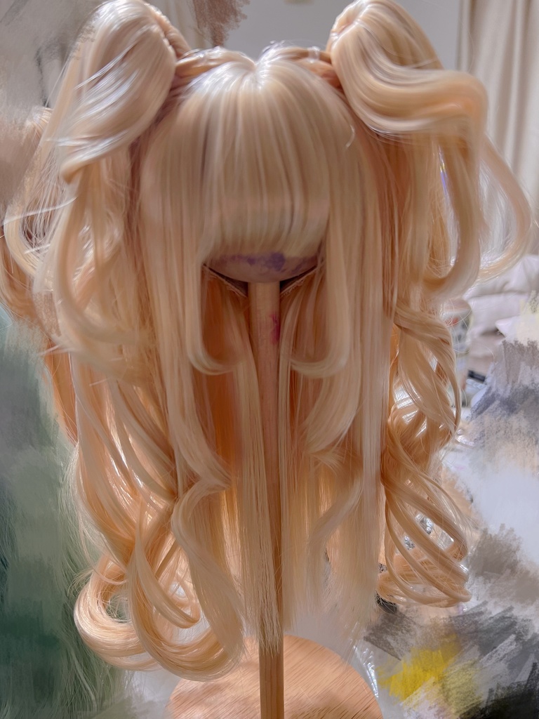 【即発送】ツーサイドアップツインテール 1/3ドールウィッグ 9インチ