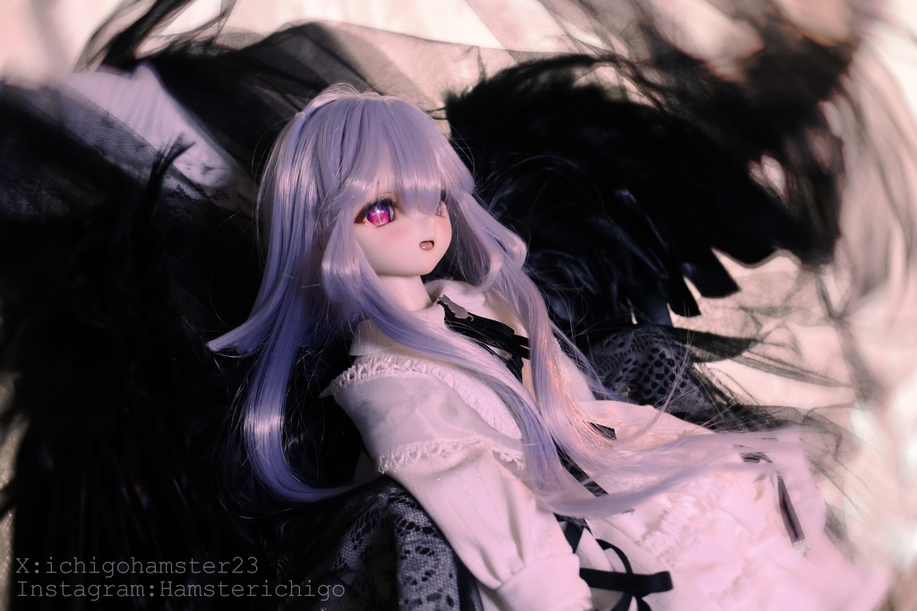 【即発送】ツーサイドアップツインテール 1/3ドールウィッグ 9インチ