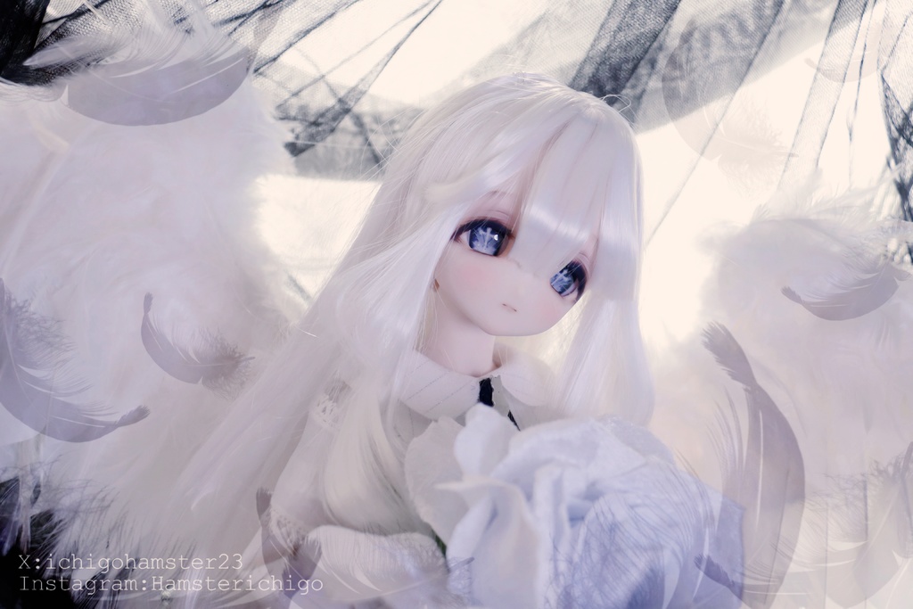 【即発送】ツーサイドアップツインテール 1/3ドールウィッグ 9インチ