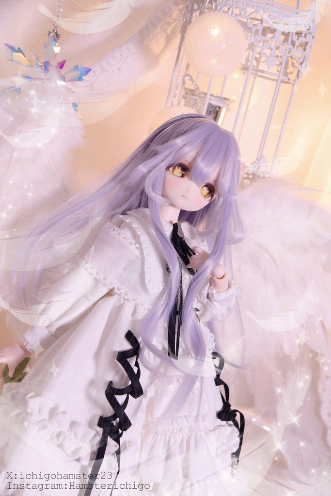 【即発送】ツーサイドアップツインテール 1/3ドールウィッグ 9インチ