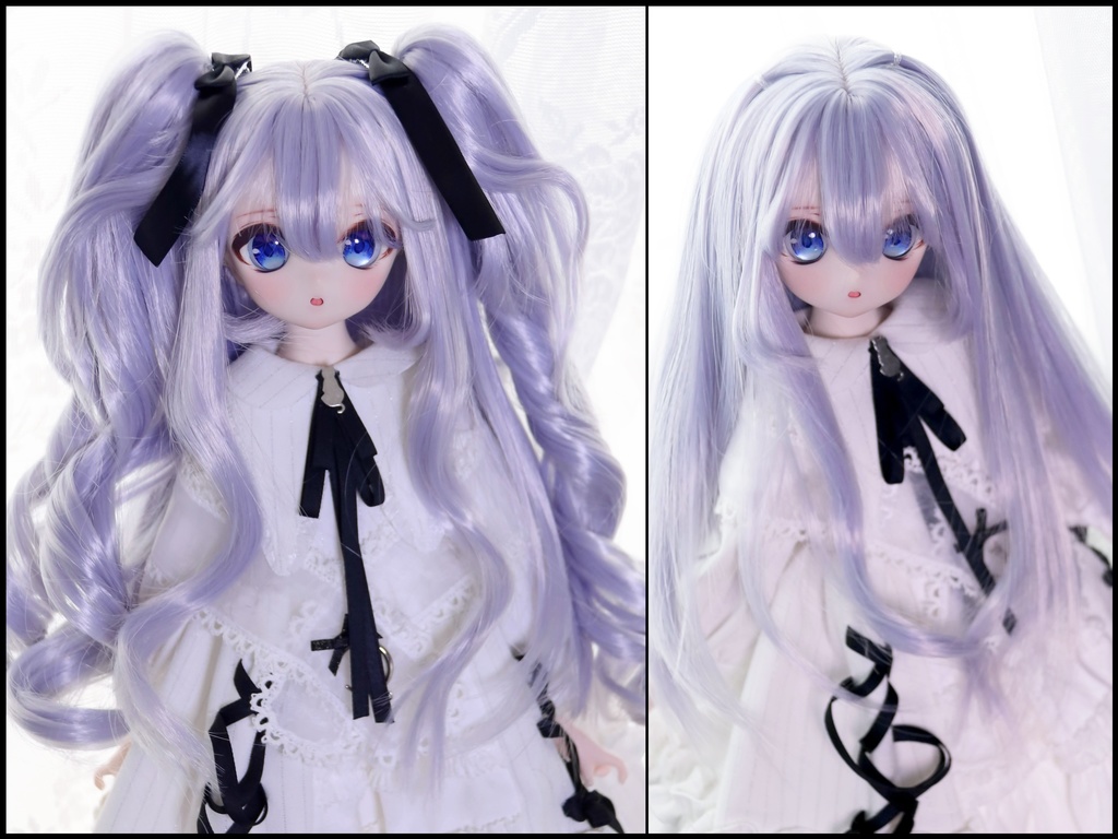 【即発送】ツーサイドアップツインテール 1/3ドールウィッグ 9インチ