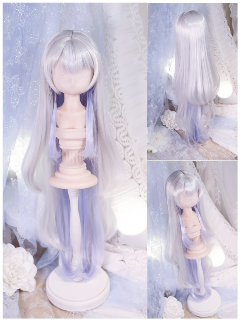 【7月アイドール】オリジナル3段レイヤー 50cm超ロング段々 1/3ドールウィッグ