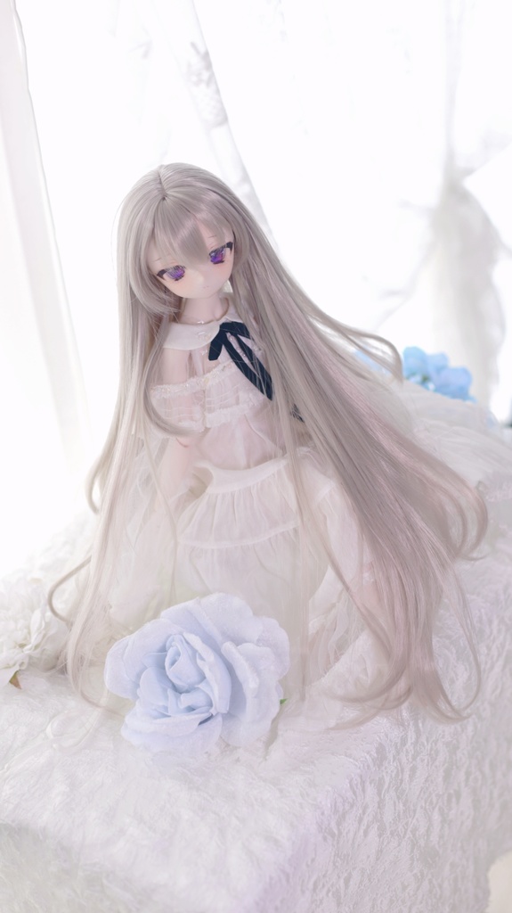 【7月アイドール】オリジナル3段レイヤー 50cm超ロング段々 1/3ドールウィッグ