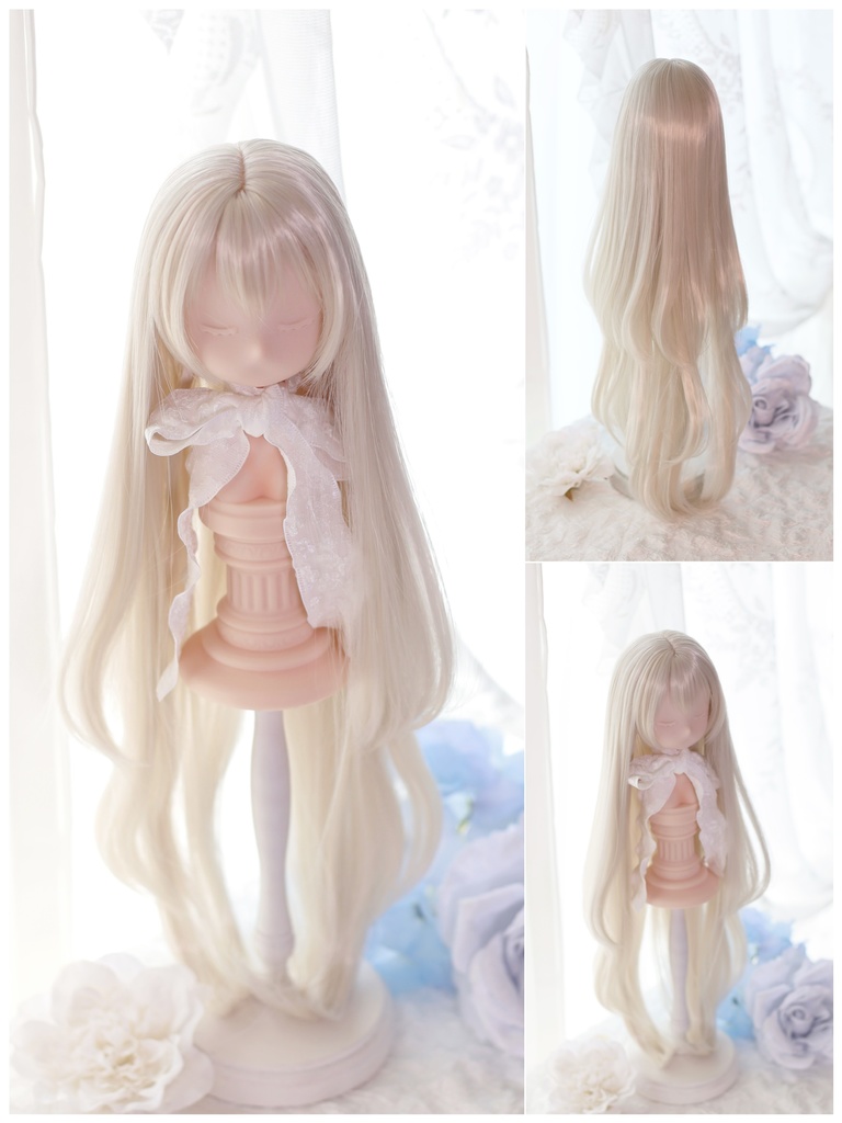 【7月アイドール】オリジナル3段レイヤー 50cm超ロング段々 1/3ドールウィッグ
