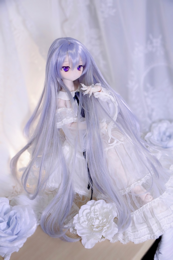 【7月アイドール】オリジナル3段レイヤー 50cm超ロング段々 1/3ドールウィッグ