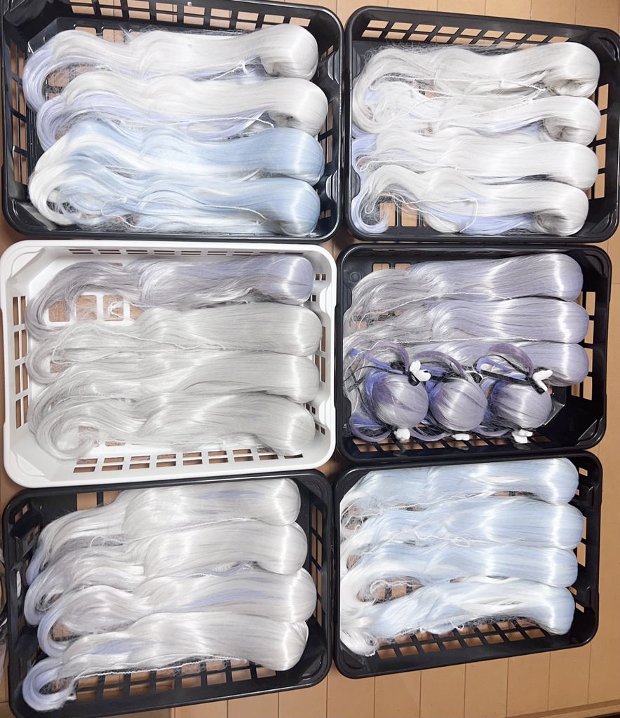 【7月アイドール】オリジナル3段レイヤー 50cm超ロング段々 1/3ドールウィッグ