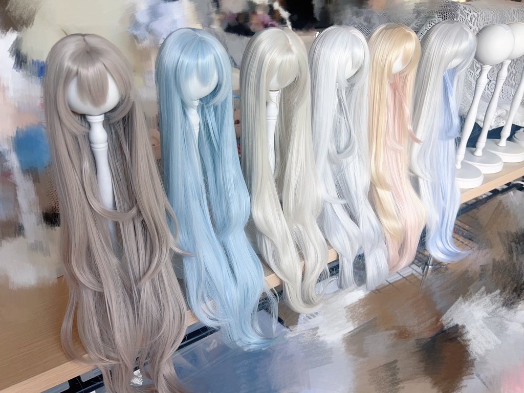 【7月アイドール】オリジナル3段レイヤー 50cm超ロング段々 1/3ドールウィッグ