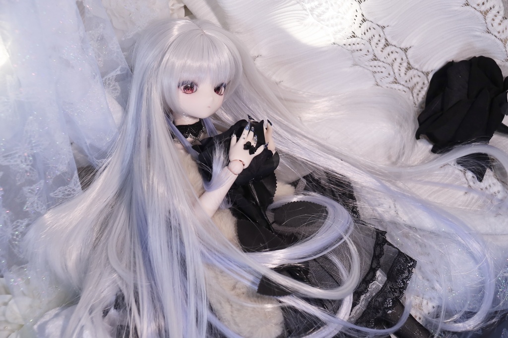 【7月アイドール】オリジナル3段レイヤー 50cm超ロング段々 1/3ドールウィッグ