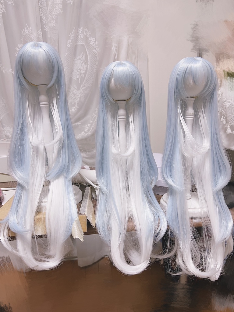 【7月アイドール】オリジナル3段レイヤー 50cm超ロング段々 1/3ドールウィッグ