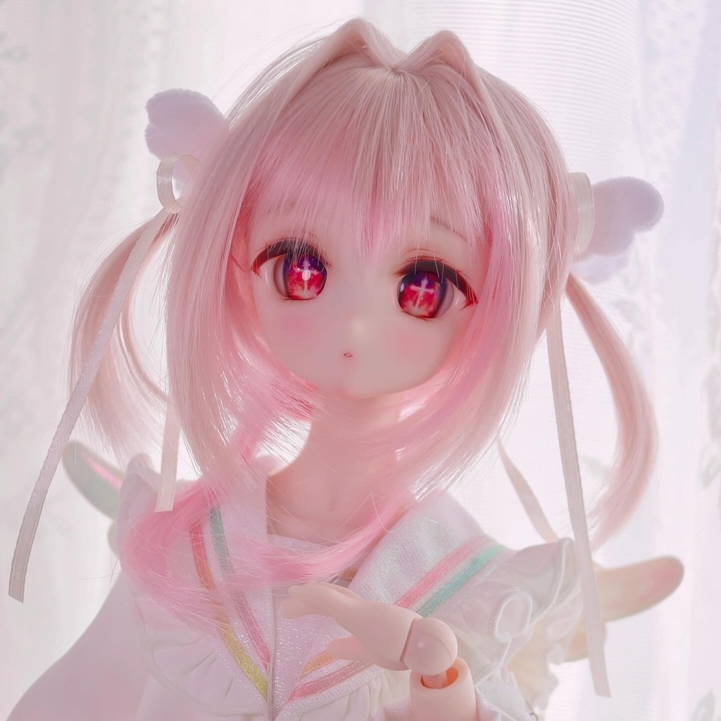 「受注製作」インテークロリツインテール オリジナルボブ 1/3ドールウィッグ