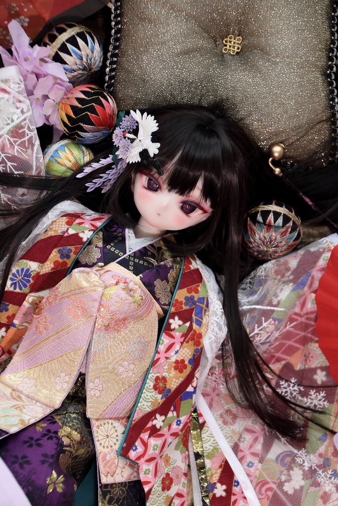 柔らか繊維 1/3ドールウィッグ 9インチ ナチュラル姫ロング