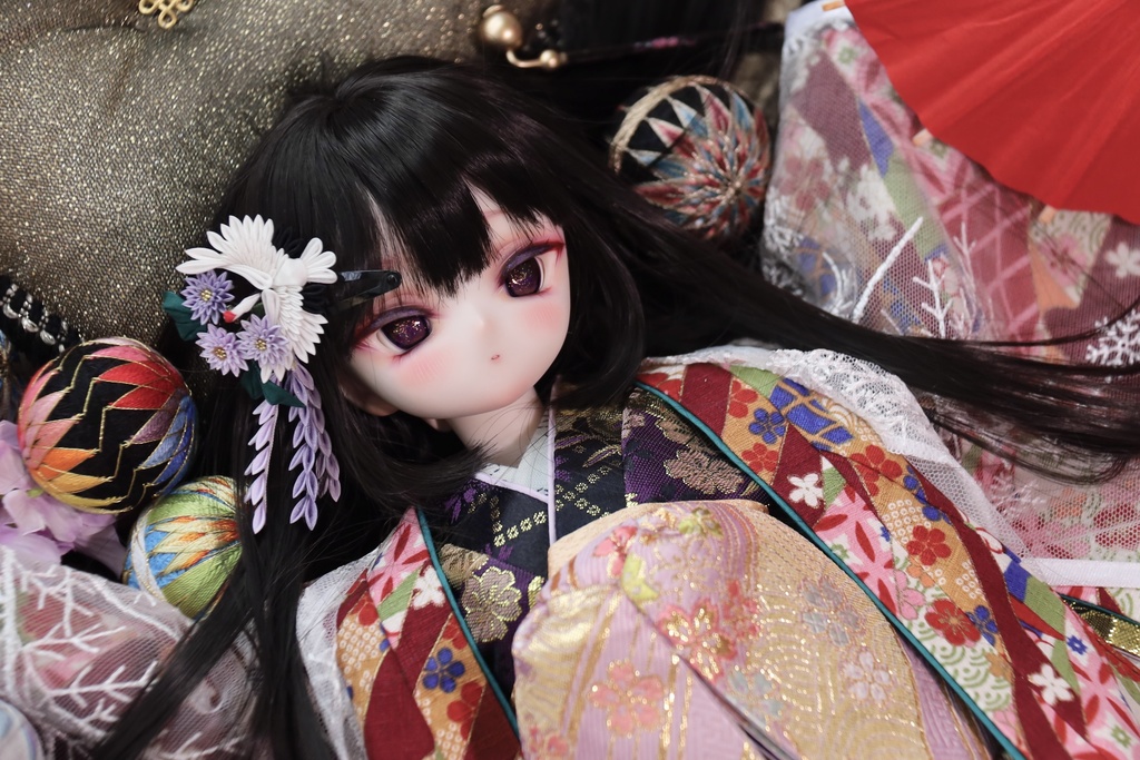 柔らか繊維 1/3ドールウィッグ 9インチ ナチュラル姫ロング