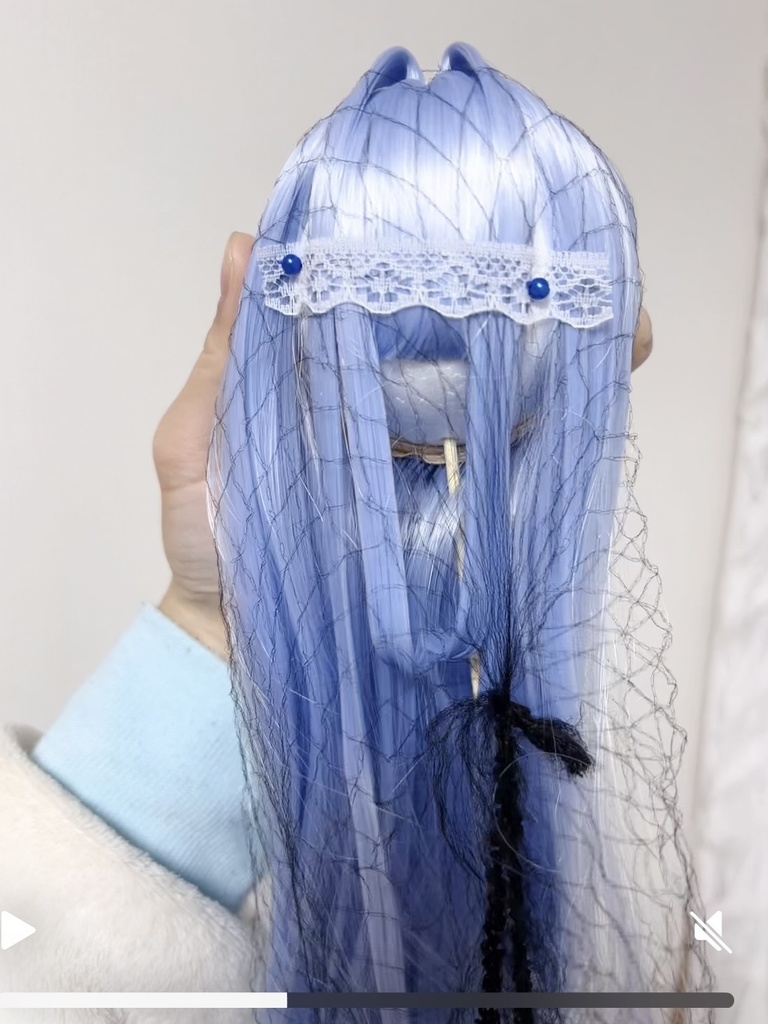 「受注製作」 9インチ 柔らか繊維インテーク姫カットロング 長さ35-38cm