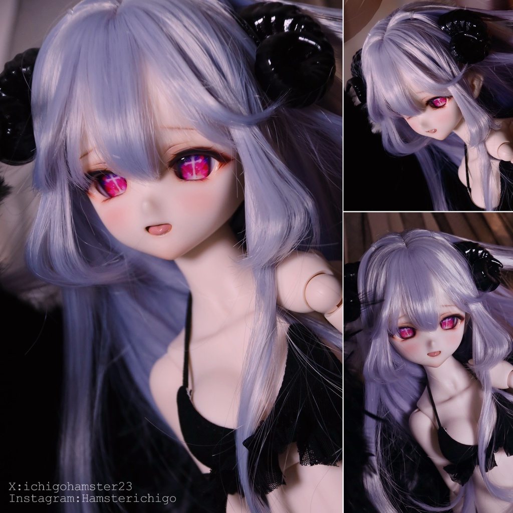 【アイドール在庫即発送】【罪と天使】 ラメ入mdd dd対応1/3ドール 20mmカボションアイ 追視