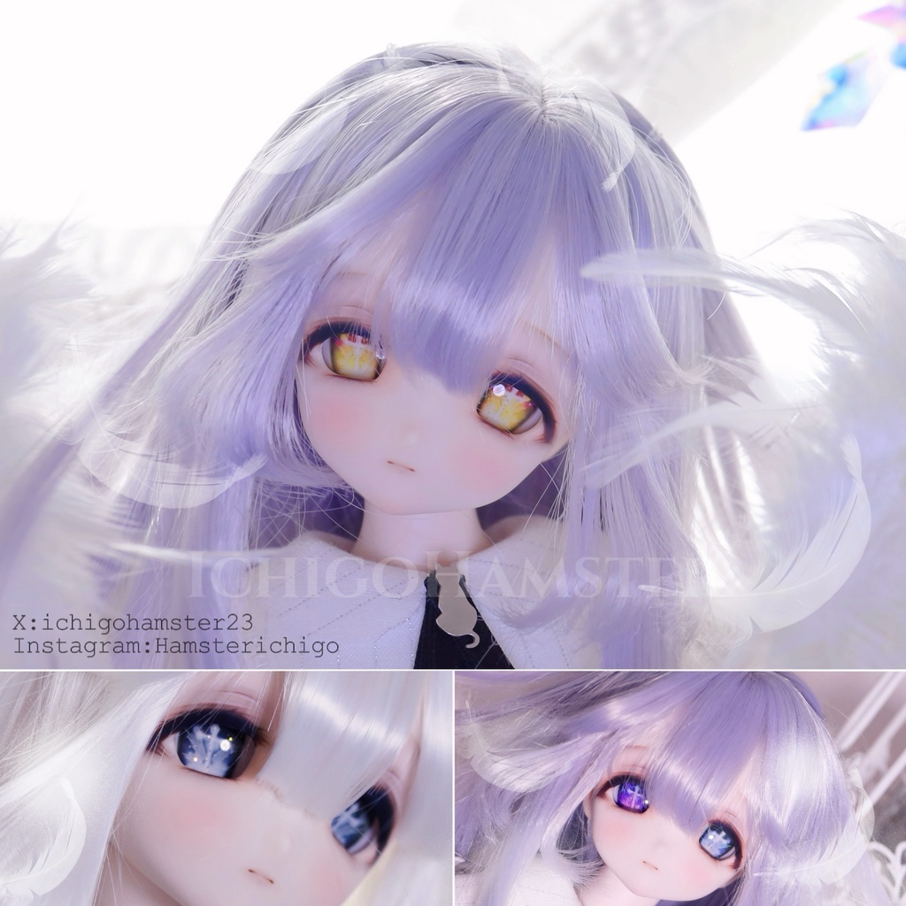 【アイドール在庫即発送】【罪と天使】 ラメ入mdd dd対応1/3ドール 20mmカボションアイ 追視