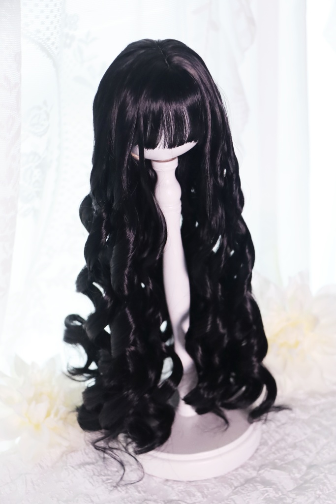 【12月アイドールお持ち帰り】柔らか繊維1\3ドールウィッグ シースルーバング ふわふわ姫ウェーブ