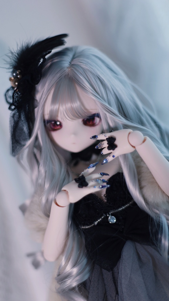 【12月アイドールお持ち帰り】柔らか繊維1\3ドールウィッグ シースルーバング ふわふわ姫ウェーブ