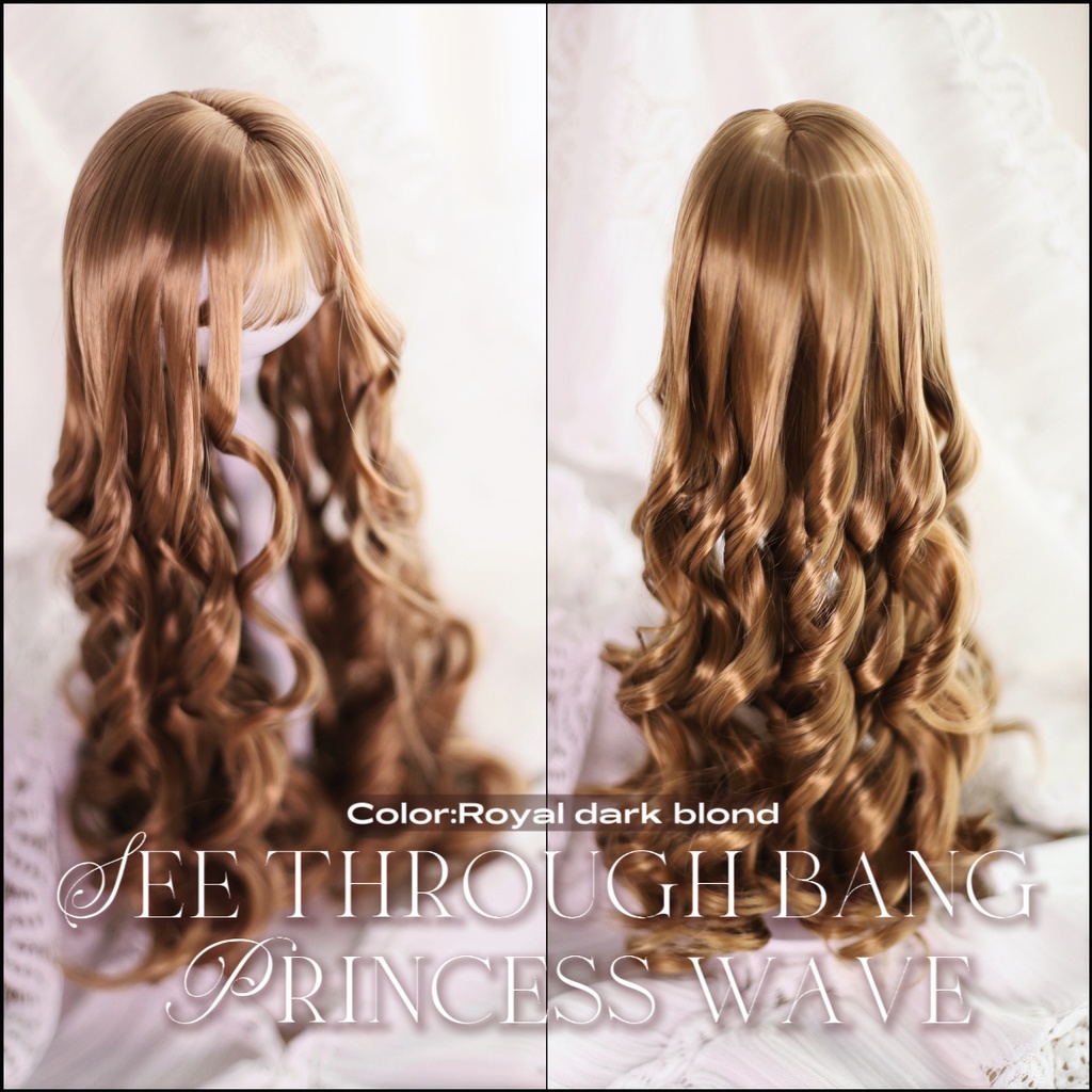 【12月アイドールお持ち帰り】柔らか繊維1\3ドールウィッグ シースルーバング ふわふわ姫ウェーブ