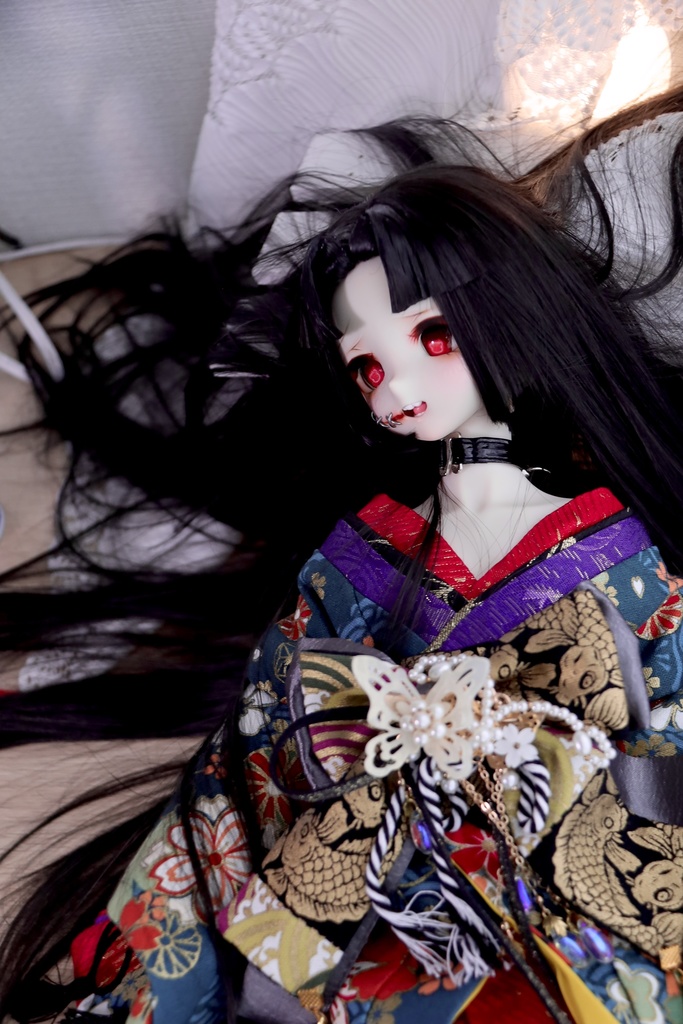 センター分けインテークロング シンプル.ver 1/3ドールウィッグ 9インチ