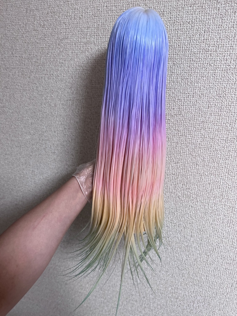 手染めウィッグ【七色レインボー】