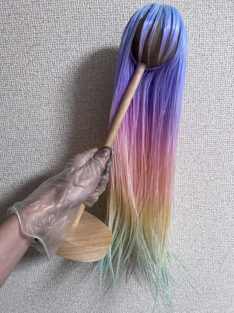 手染めウィッグ【七色レインボー】