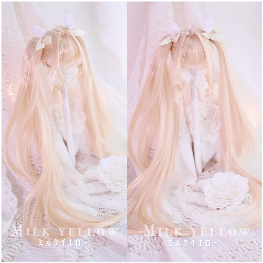 【12月アイドールお持ち帰り】 1/3ドール用 天使の超ロングインテークレイヤーカットツインテール