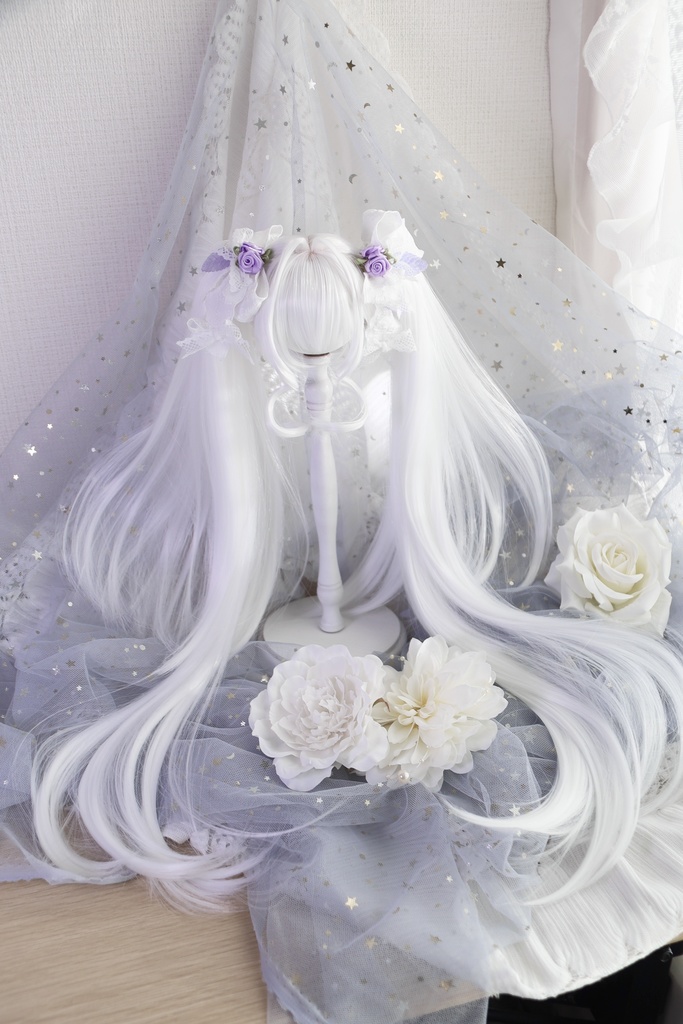 【12月アイドールお持ち帰り】 1/3ドール用 天使の超ロングインテークレイヤーカットツインテール