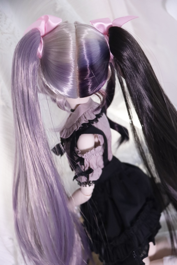 【12月アイドールお持ち帰り】 1/3ドール用 天使の超ロングインテークレイヤーカットツインテール