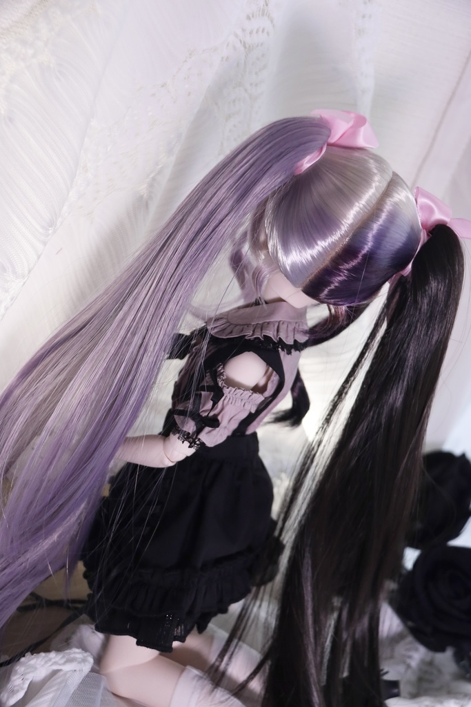 【12月アイドールお持ち帰り】 1/3ドール用 天使の超ロングインテークレイヤーカットツインテール