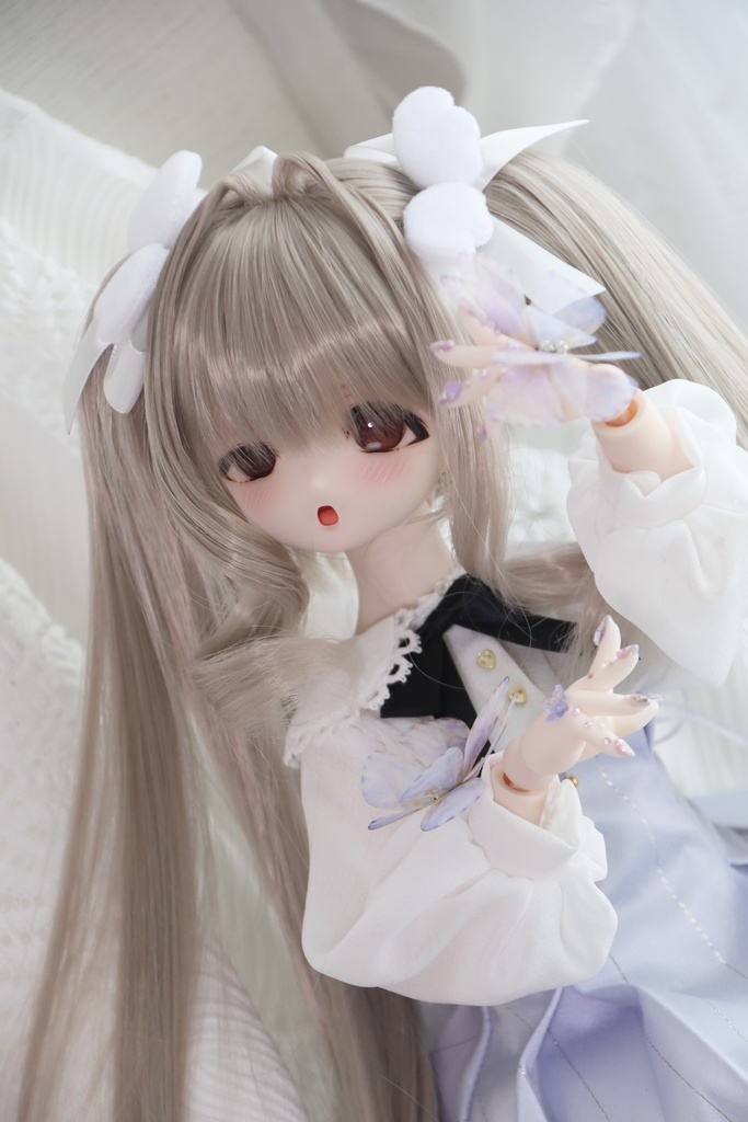 【12月アイドールお持ち帰り】 1/3ドール用 天使の超ロングインテークレイヤーカットツインテール