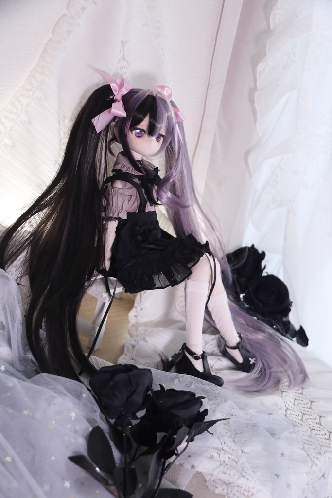 【12月アイドールお持ち帰り】 1/3ドール用 天使の超ロングインテークレイヤーカットツインテール