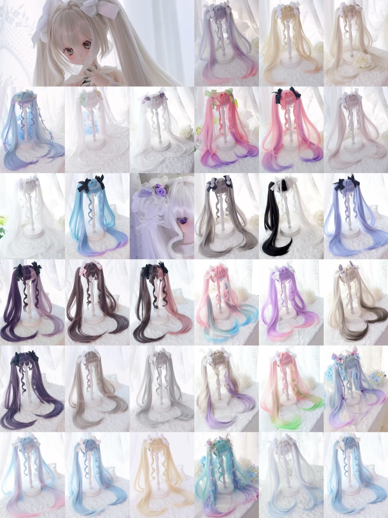 「受注製作」 1/3ドール用 天使の超ロングインテークレイヤーカットツインテール