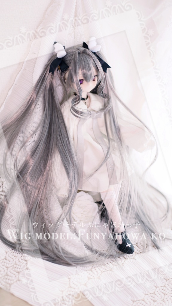 【12月アイドールお持ち帰り】 1/3ドール用 天使の超ロングインテークレイヤーカットツインテール