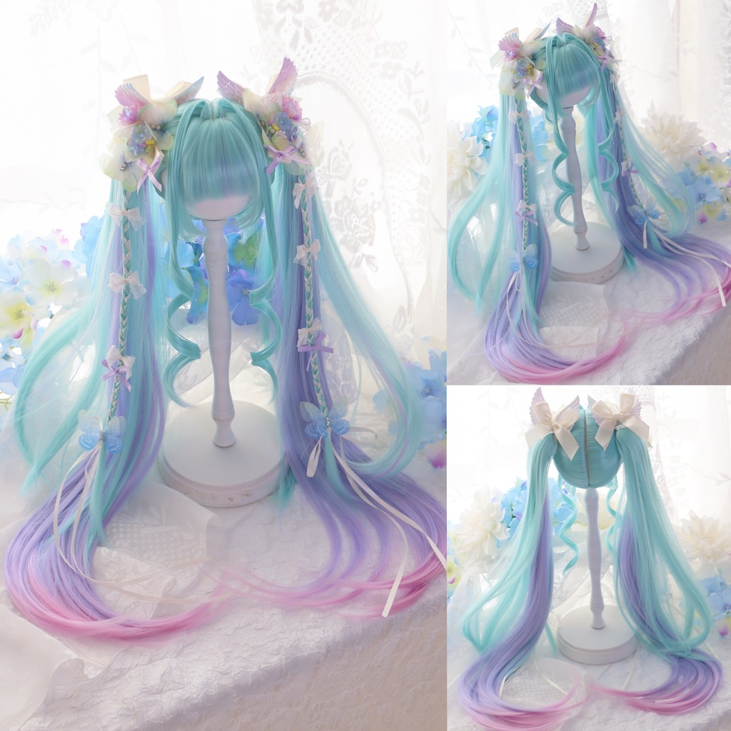 【12月アイドールお持ち帰り】 1/3ドール用 天使の超ロングインテークレイヤーカットツインテール