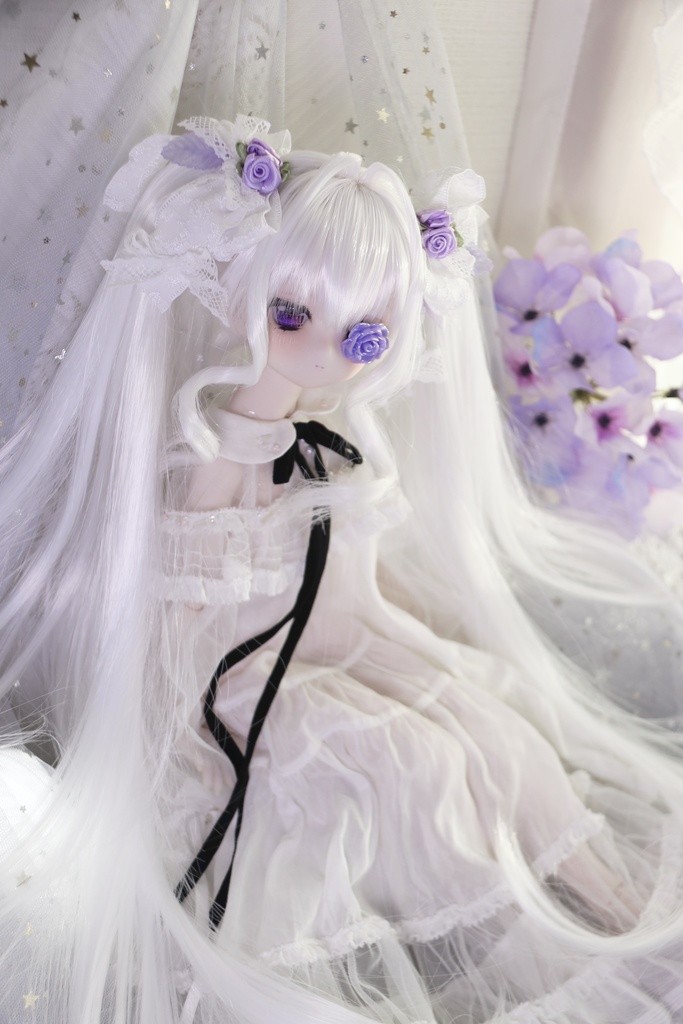 【12月アイドールお持ち帰り】 1/3ドール用 天使の超ロングインテークレイヤーカットツインテール