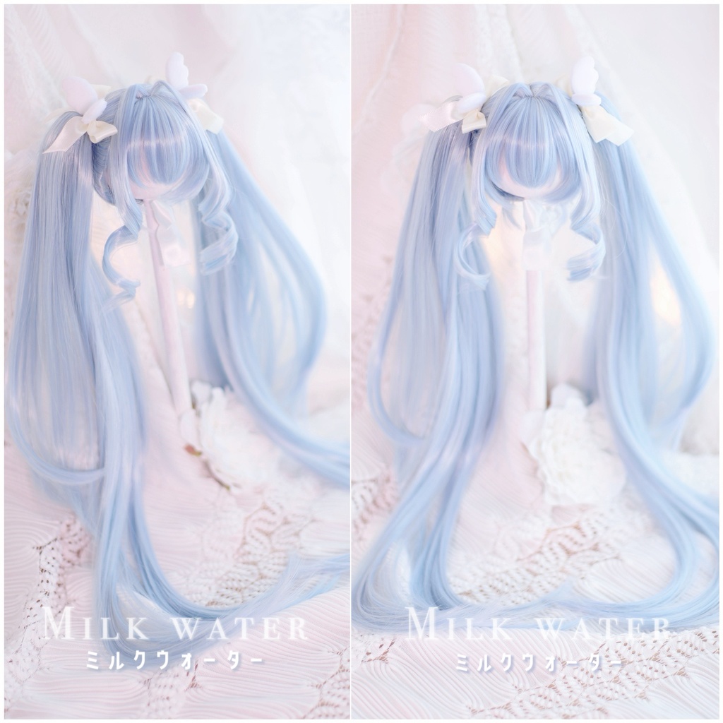 【12月アイドールお持ち帰り】 1/3ドール用 天使の超ロングインテークレイヤーカットツインテール