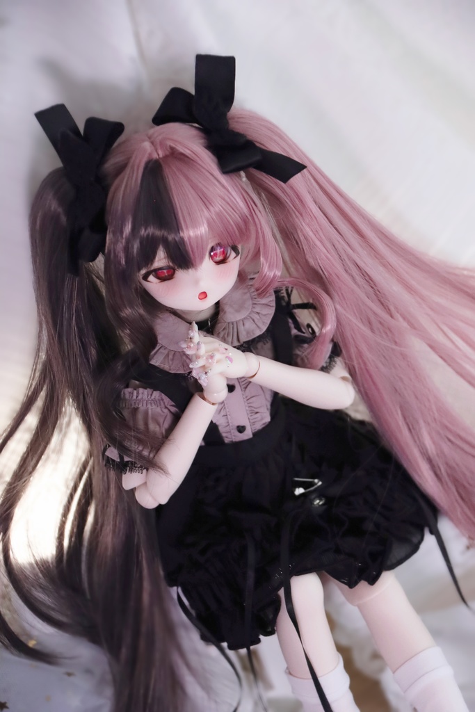 【12月アイドールお持ち帰り】 1/3ドール用 天使の超ロングインテークレイヤーカットツインテール