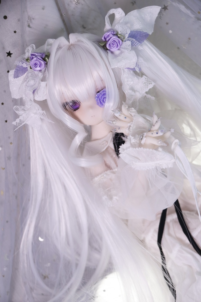 【12月アイドールお持ち帰り】 1/3ドール用 天使の超ロングインテークレイヤーカットツインテール