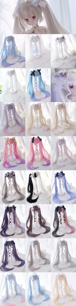 【12月アイドールお持ち帰り】 1/3ドール用 天使の超ロングインテークレイヤーカットツインテール